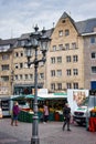 Farmer\'s market in Bonn, Germany Royalty Free Stock Photo