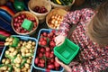 Farmer's Market / Child with Potatoes, Onions