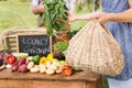 Farmer selling his organic produce