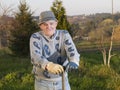 Farmer smiling