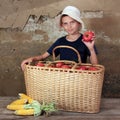 The farmer son. Royalty Free Stock Photo