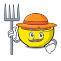 Farmer soup union character cartoon