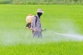 Farmer spraying pesticide