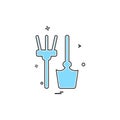 Farmer tools icon design vector