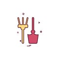 Farmer tools icon design vector