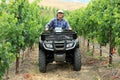 Farmer in vineyard Royalty Free Stock Photo