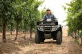 Farmer in vineyard Royalty Free Stock Photo