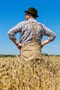 Farmer in a wheat field