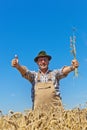 Farmer in a wheat field