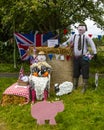 Farmer and Wife Scarecrows in Nawton, North Yorkshire