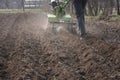 Farmer working in field