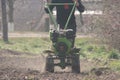 Farmer working in field