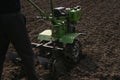 Farmer working in field