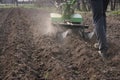 Farmer working in field