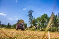 Baling hay Royalty Free Stock Photo