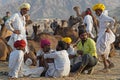 Farmers and camels at Pushkar fair