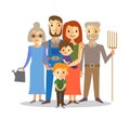 Farmers family illustration