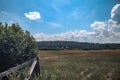 Farmers field with deep blue skies Royalty Free Stock Photo