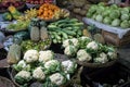 Farmers ' food market stall with variety of organic vegetable. Royalty Free Stock Photo