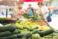 Farmers' food market stall with variety of organic vegetable. Royalty Free Stock Photo