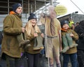 Cardiff, uk - 28th February 2024: Welsh Farmers Protest