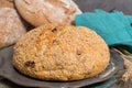 Farmers homemade organic wheat, barley and rye bread in assortment