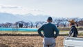 farmers look at farm, Matsumoto