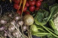 Farmers Market. Fresh produce: vegetables, berries. Nutrition diet, fiber rich food, rich in vitamin, antioxidants, autumn food Royalty Free Stock Photo