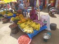 Farmers market in Mapusa, North Goa, India.