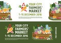 Farmers market poster concept Royalty Free Stock Photo