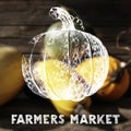 Farmers market poster Royalty Free Stock Photo