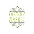 Farmers Market - product label on white background