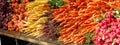 Farmers` Market - Root Vegetables - Beets, Carrots, Radishes Royalty Free Stock Photo