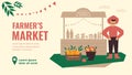 Farmers market themed template. Template for web page