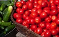 Farmers market tomatoes Royalty Free Stock Photo