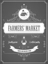 Farmers Market Vintage Advertisement Poster.