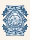 Farmers organic sustainable farming badge