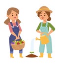 Farmers people vector characters