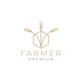 Farmers plant buds garden logo