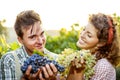 Farmers showing grapes