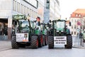 Farmers union protest strike against german government policy, Magdeburg, Germany.