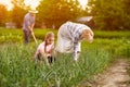 Farmers working in garden Royalty Free Stock Photo