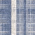 Farmhouse blue plaid seamless pattern. Vintage style twill all over print for tweed wallpaper design.