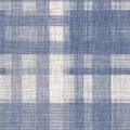 Farmhouse blue plaid seamless pattern. Vintage style twill all over print for tweed wallpaper design.