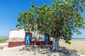 Farmhouse in the Ebro Delta park, Tarragona, Catalonia Spain Royalty Free Stock Photo