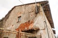 Farmhouse farm ancient house decay seniority doors windows bricks panorama landscape vision Italy Italian