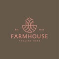 Farmhouse and Gardening Abstract Logo.