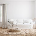 Farmhouse living room interior background,wall mockup