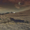 Farmhouse in a mystical light