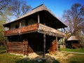 Farmhouse - the peasant house in the Oltenia area Royalty Free Stock Photo